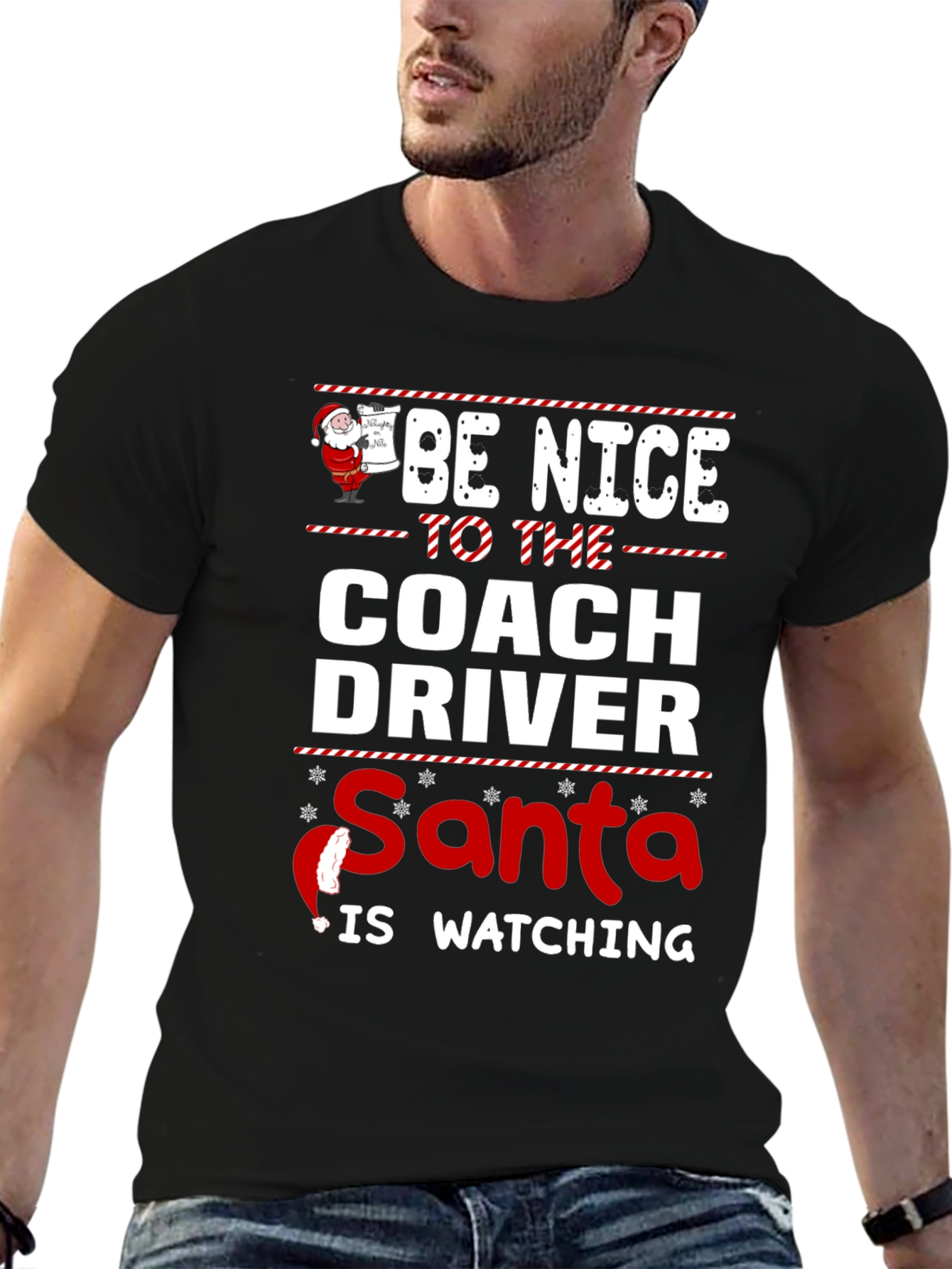 Camiseta Navideña Conductor de Autobús