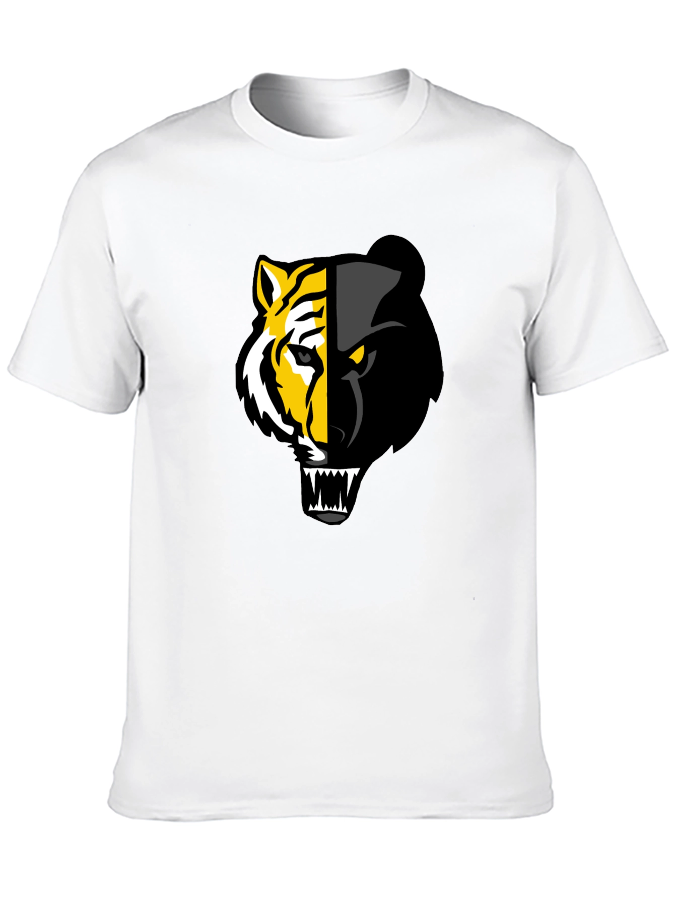 Camiseta Negra: Tigre y Pantera Fusionados