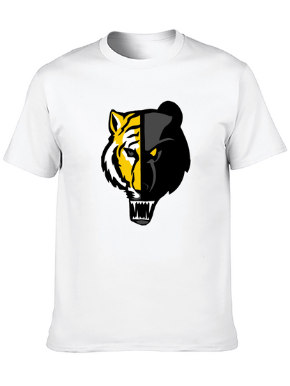 Camiseta Negra: Tigre y Pantera Fusionados