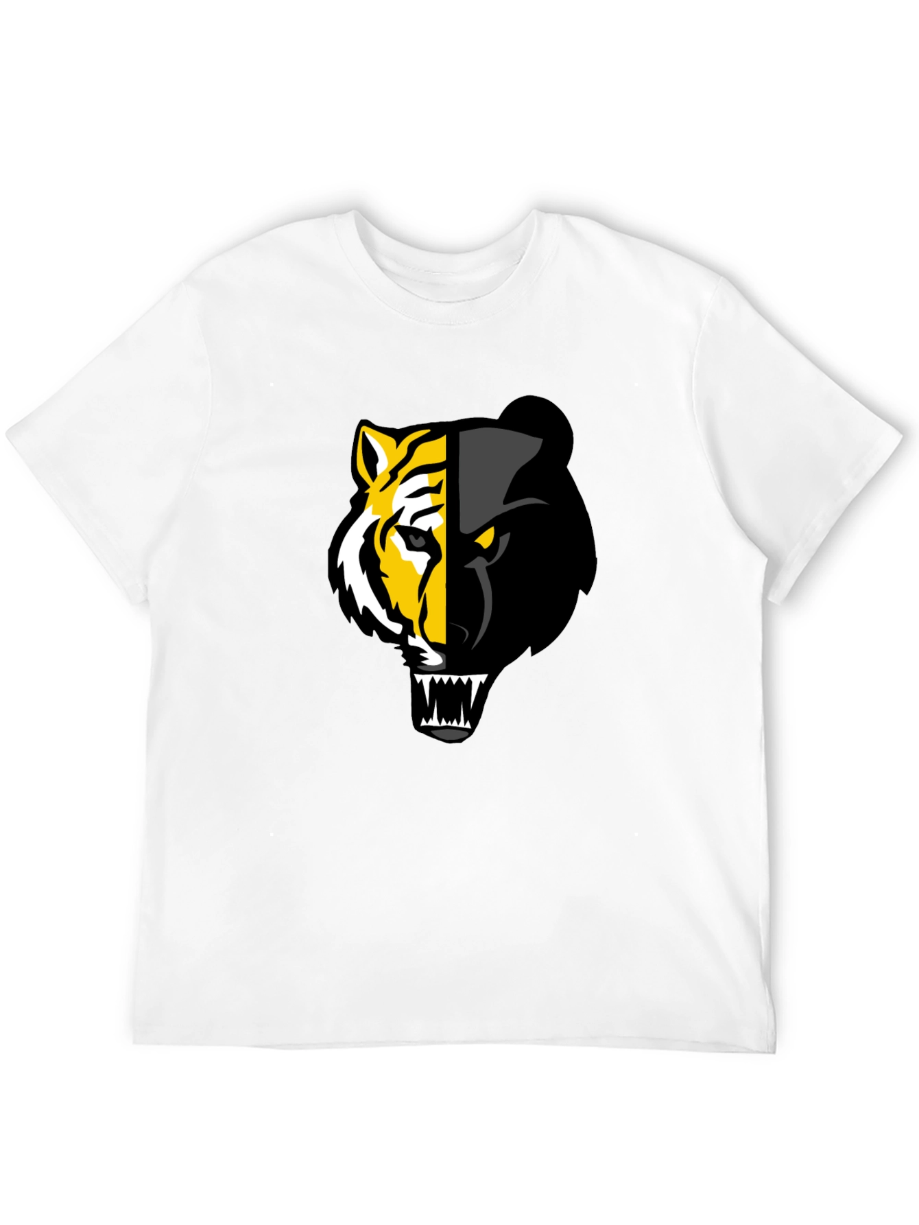 Camiseta Negra: Tigre y Pantera Fusionados