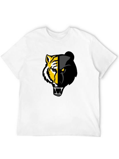 Camiseta Negra: Tigre y Pantera Fusionados
