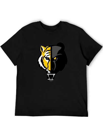 Camiseta Negra: Tigre y Pantera Fusionados