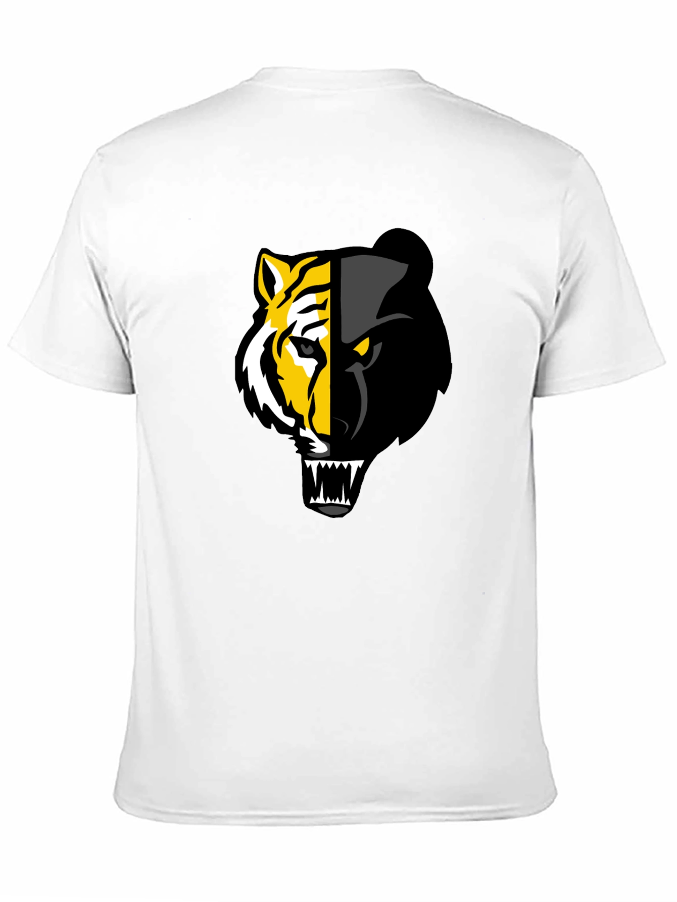 Camiseta Negra: Tigre y Pantera Fusionados