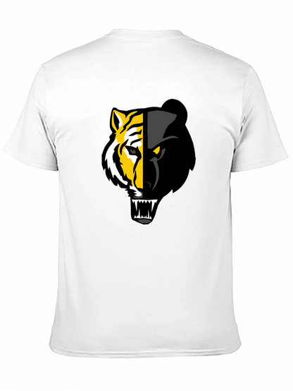 Camiseta Negra: Tigre y Pantera Fusionados