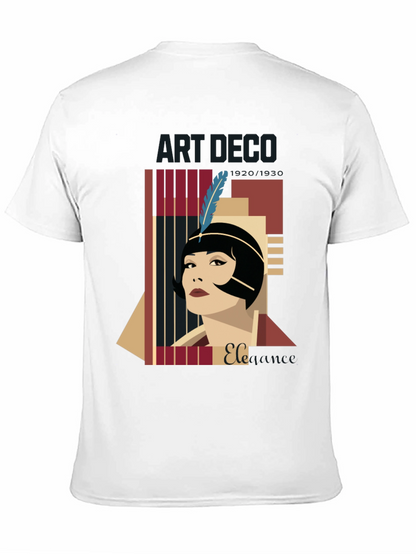 Camiseta Negra con Diseño Art Deco Elegante