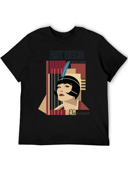 Camiseta Negra con Diseño Art Deco Elegante