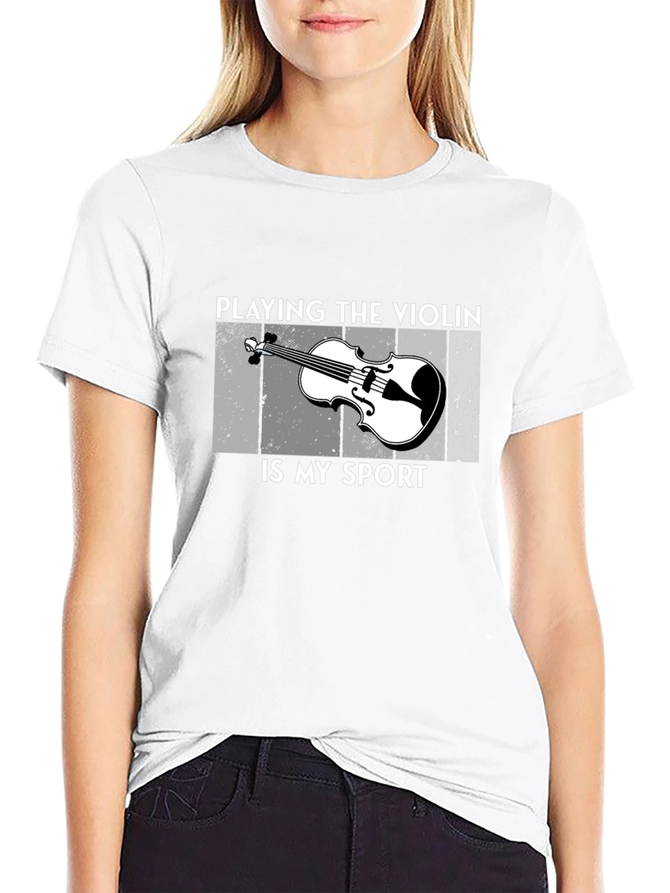 Camiseta Negra Playing the Violin is My Sport