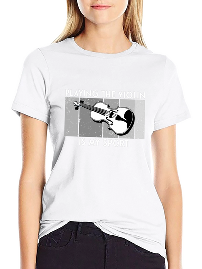 Camiseta Negra Playing the Violin is My Sport