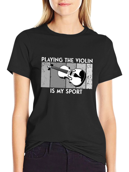 Camiseta Negra Playing the Violin is My Sport