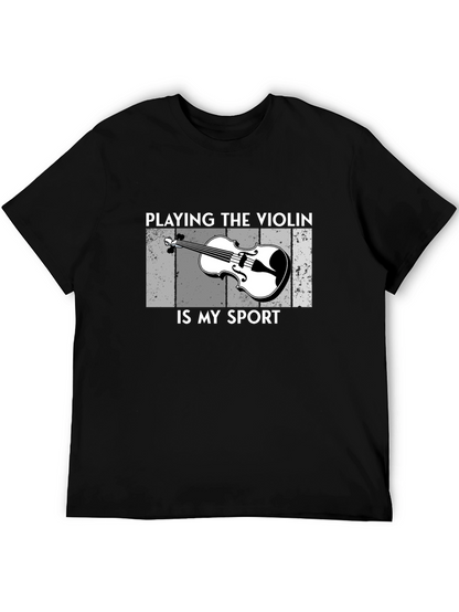 Camiseta Negra Playing the Violin is My Sport