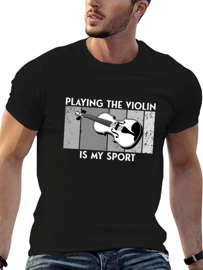 Camiseta Negra Playing the Violin is My Sport