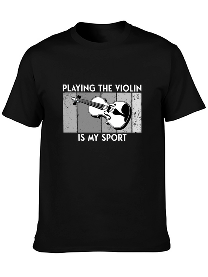 Camiseta Negra Playing the Violin is My Sport