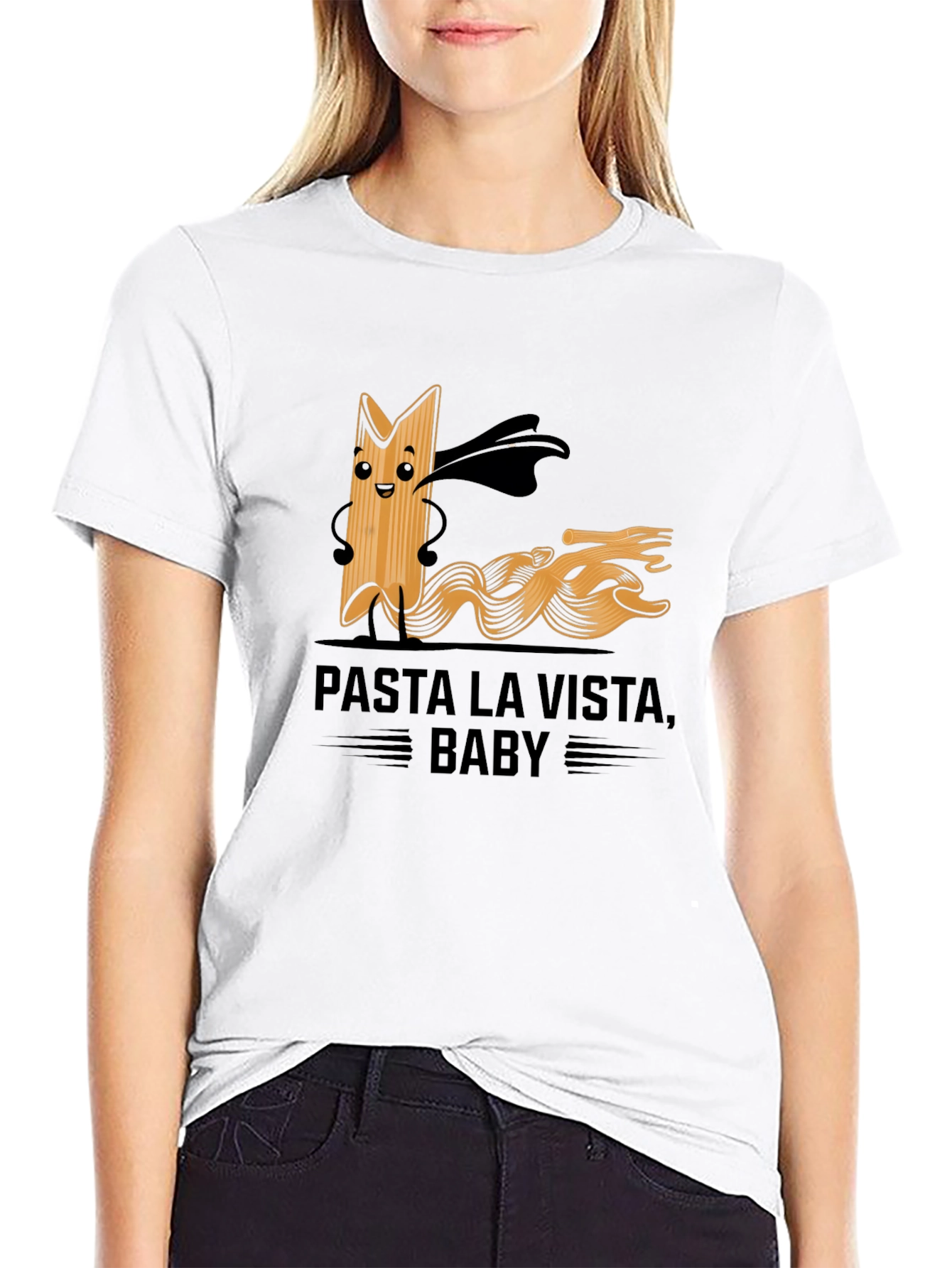 Camiseta Negra Pasta La Vista Baby