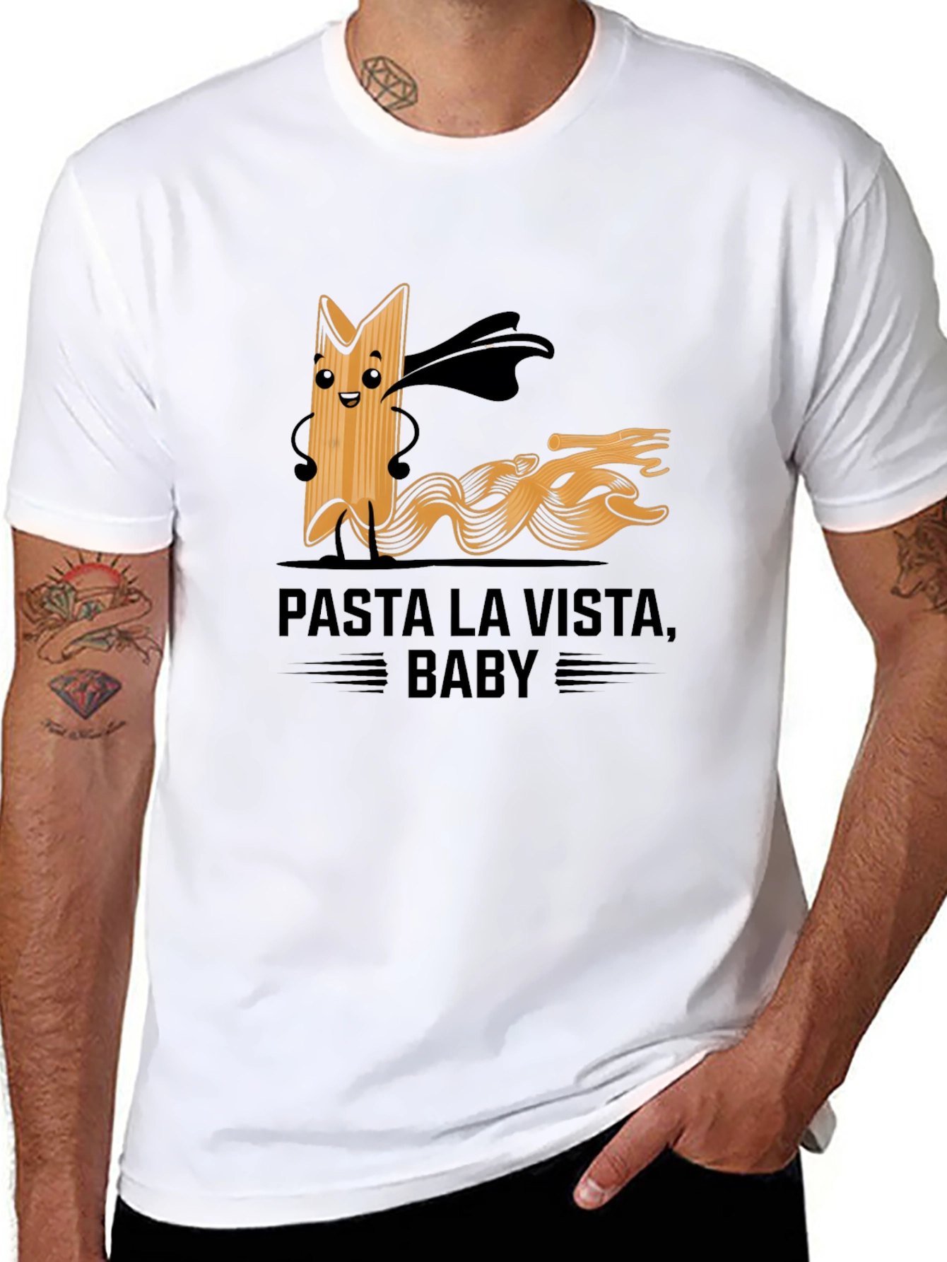 Camiseta Negra Pasta La Vista Baby