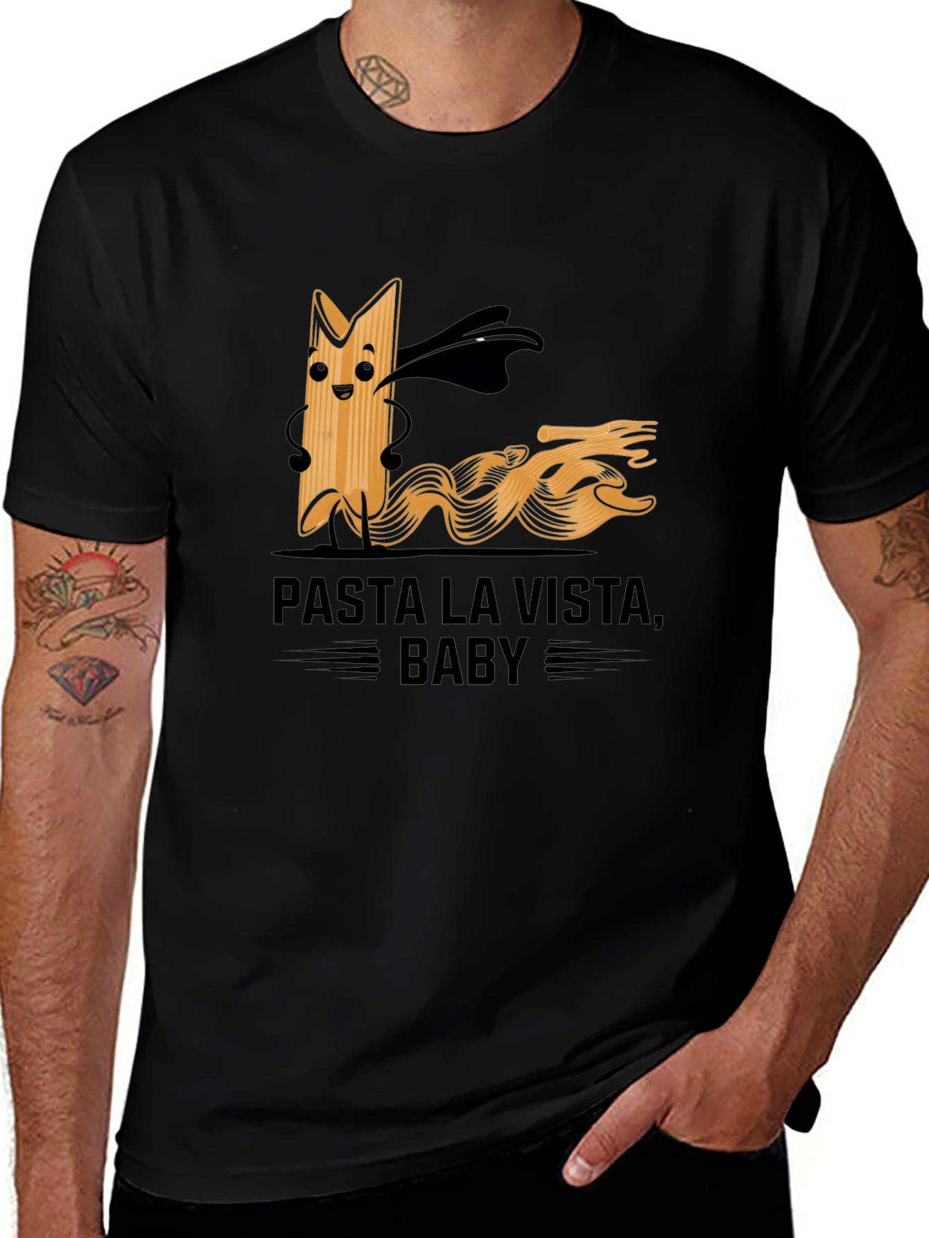 Camiseta Negra Pasta La Vista Baby
