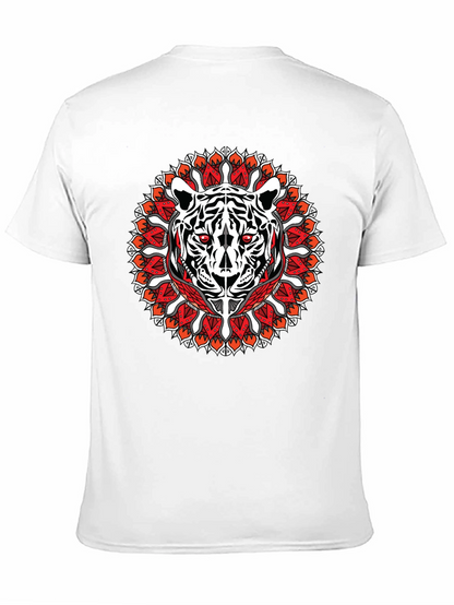 Camiseta Negra con Diseño de Tigre Mandala
