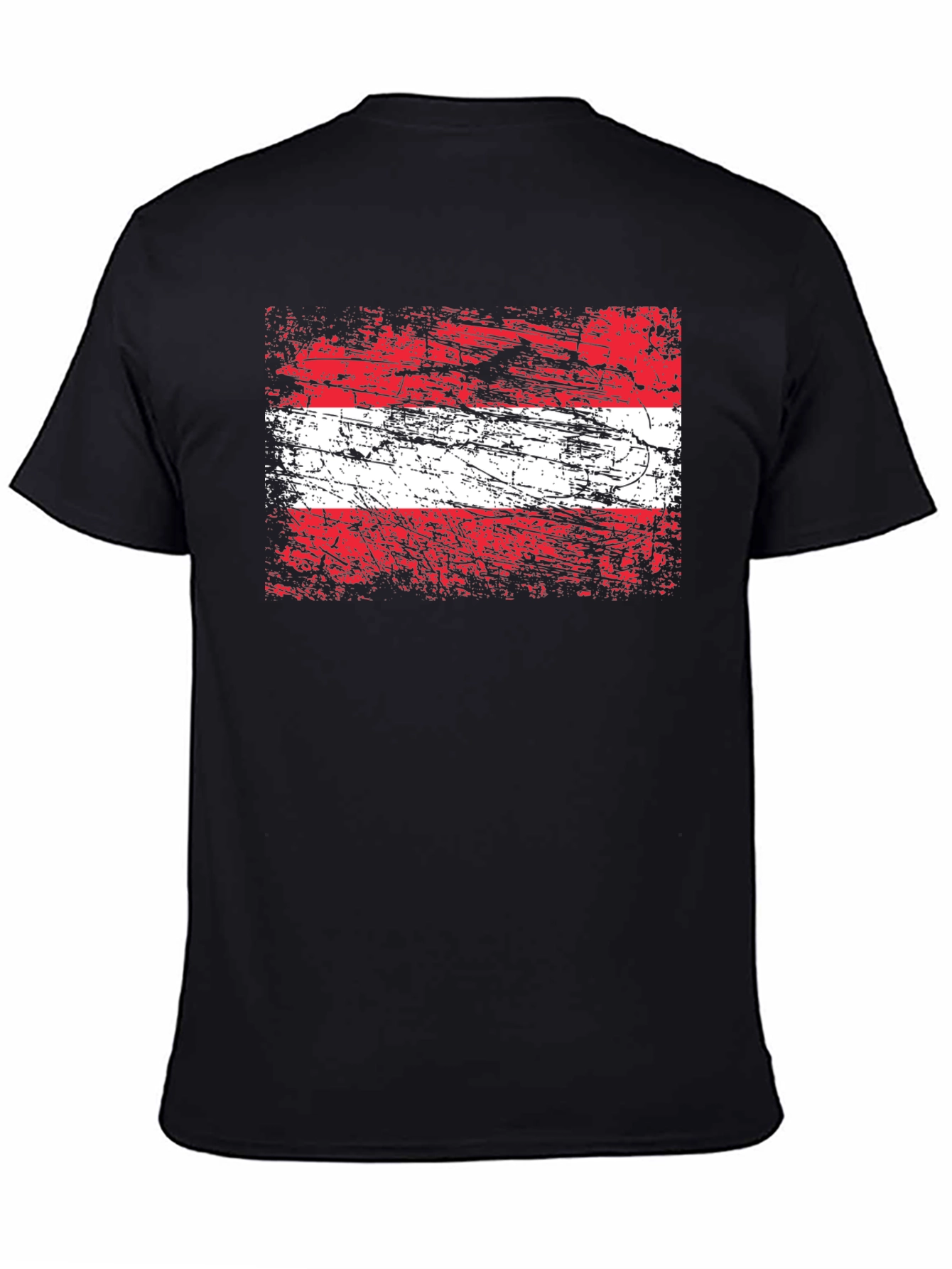 Camiseta Austria Bandera Grunge - Diseño Único
