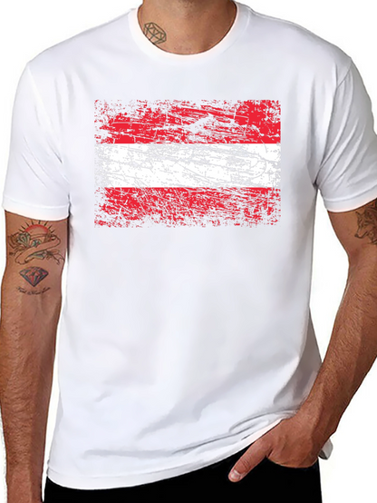 Camiseta Austria Bandera Grunge - Diseño Único