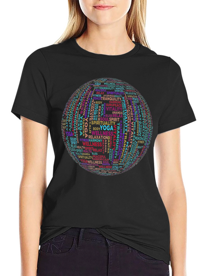 Camiseta Negra Yoga Bienestar Espiritual