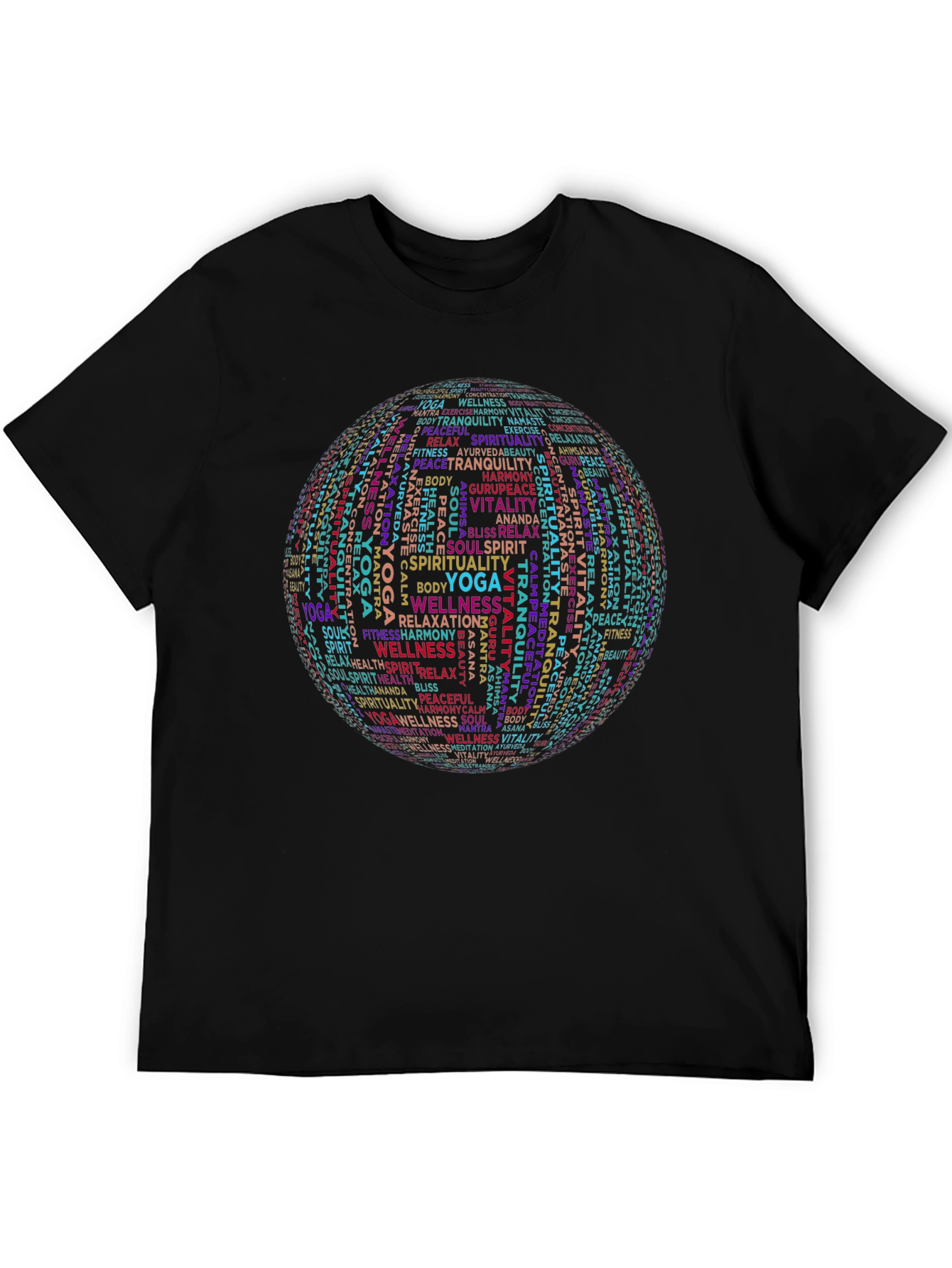 Camiseta Negra Yoga Bienestar Espiritual