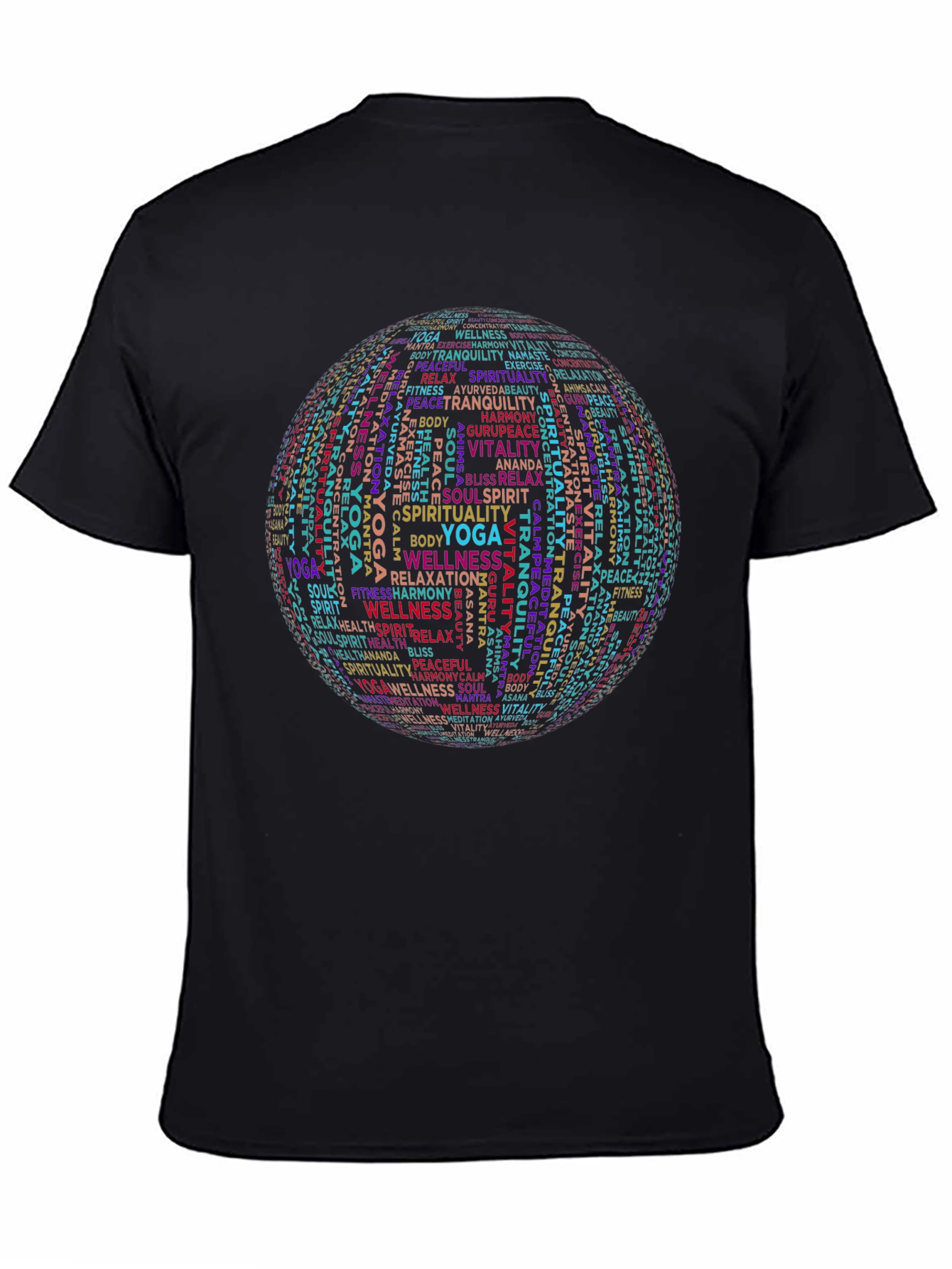 Camiseta Negra Yoga Bienestar Espiritual