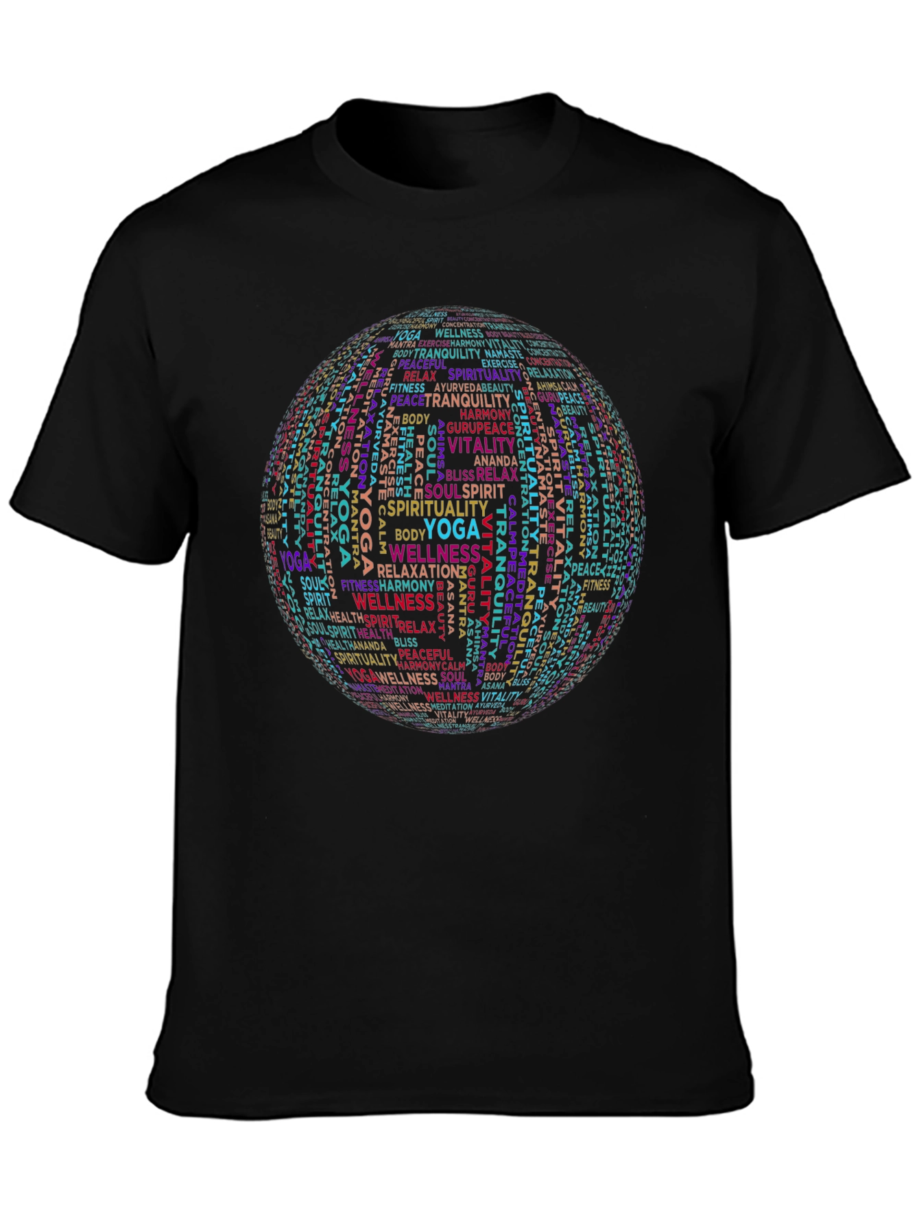 Camiseta Negra Yoga Bienestar Espiritual