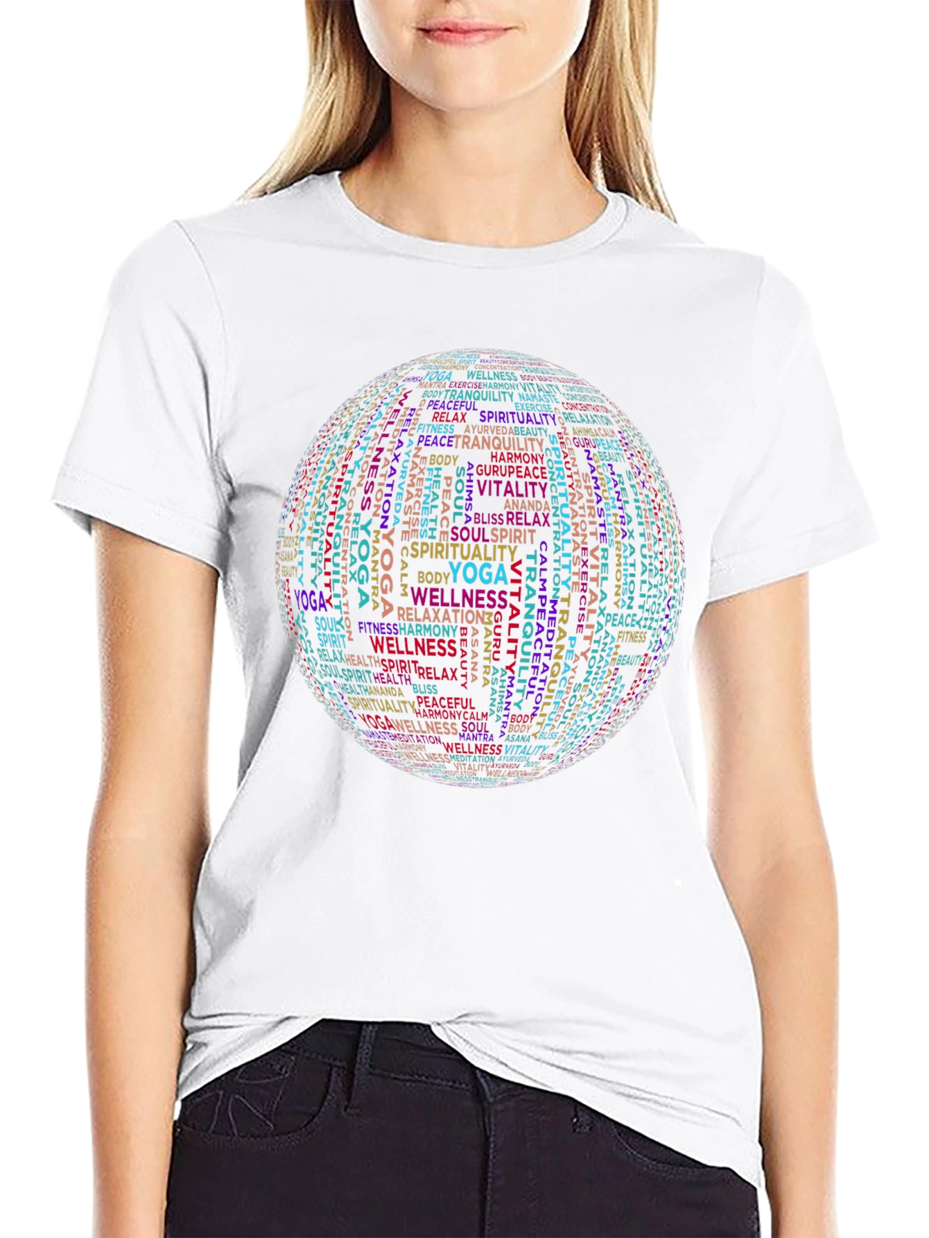 Camiseta Negra Yoga Bienestar Espiritual