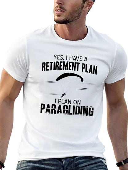 Camiseta Negra con Diseño Plan de Retiro Parapente