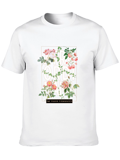 Camiseta Negra Floral Extraordinaria Mamá