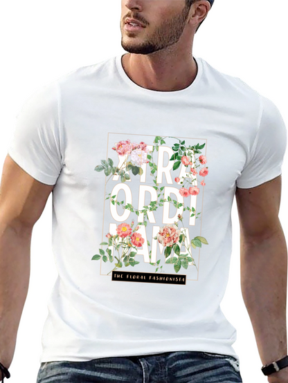 Camiseta Negra Floral Extraordinaria Mamá
