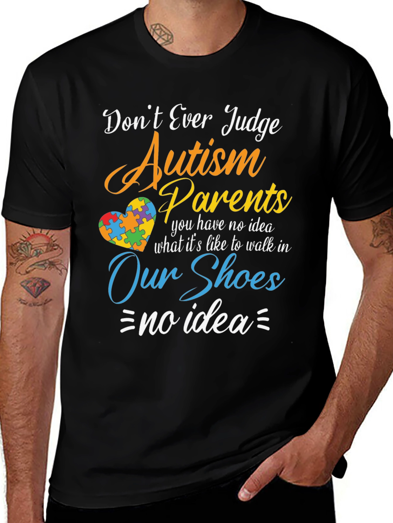 Camiseta Concientización Autismo Padres - No Juzgues