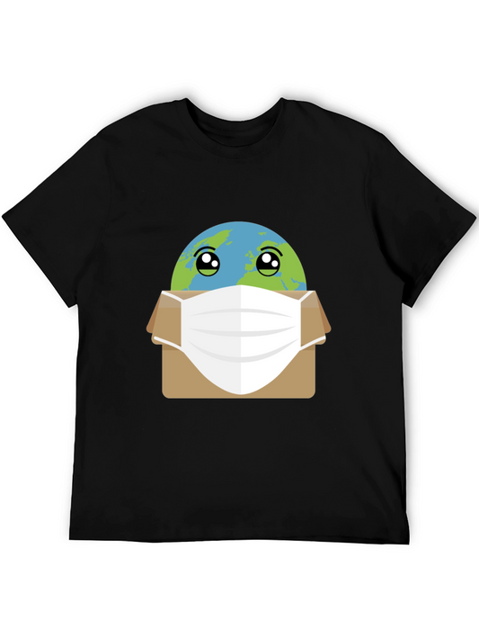 Camiseta Negra con Diseño de Tierra Enmascarada