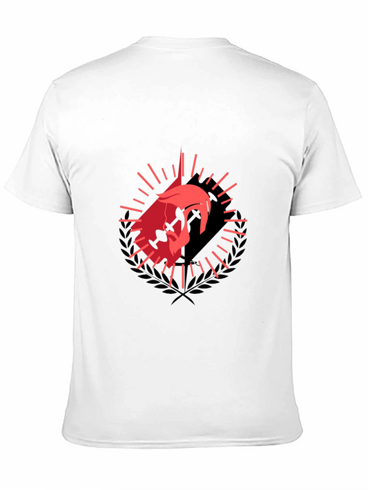 Camiseta Negra con Diseño de Guerrero Rojo