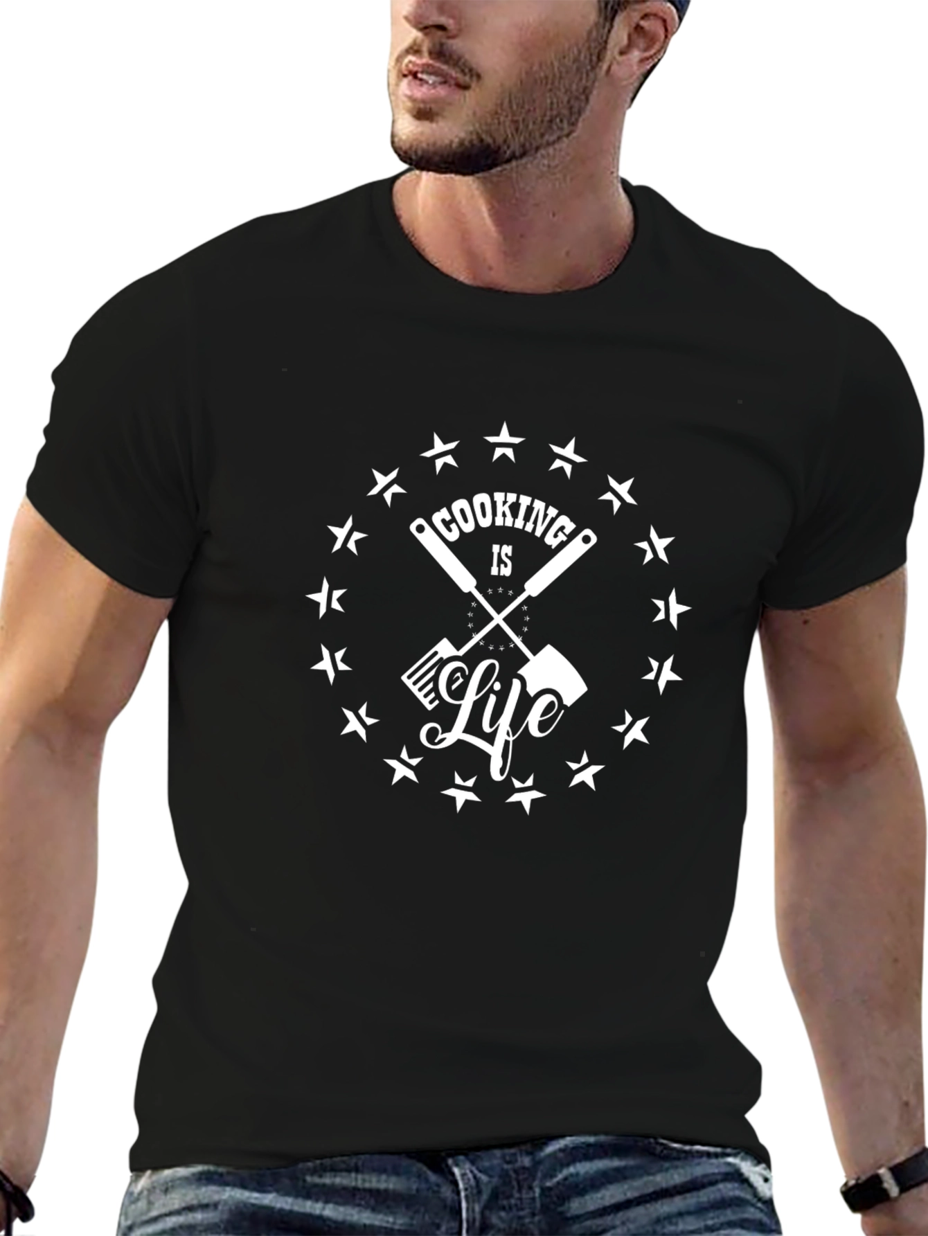Camiseta Negra Cooking is Life