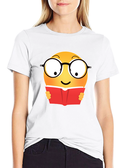 Camiseta Negra con Emoji Lector
