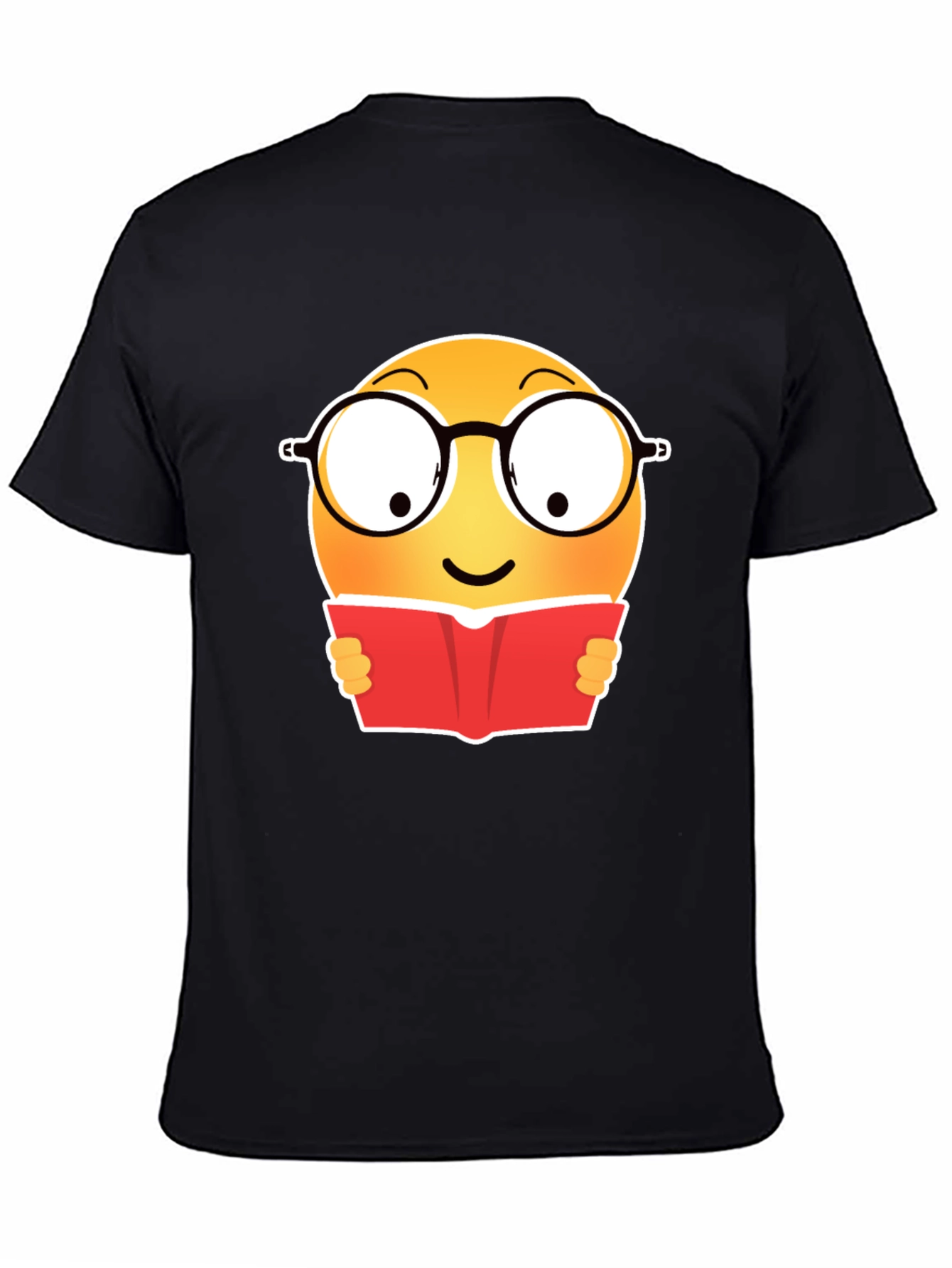 Camiseta Negra con Emoji Lector