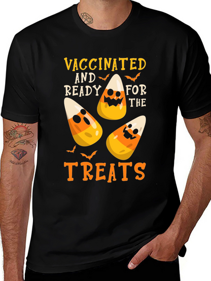 Camiseta Halloween Vacunado Listo para Dulces