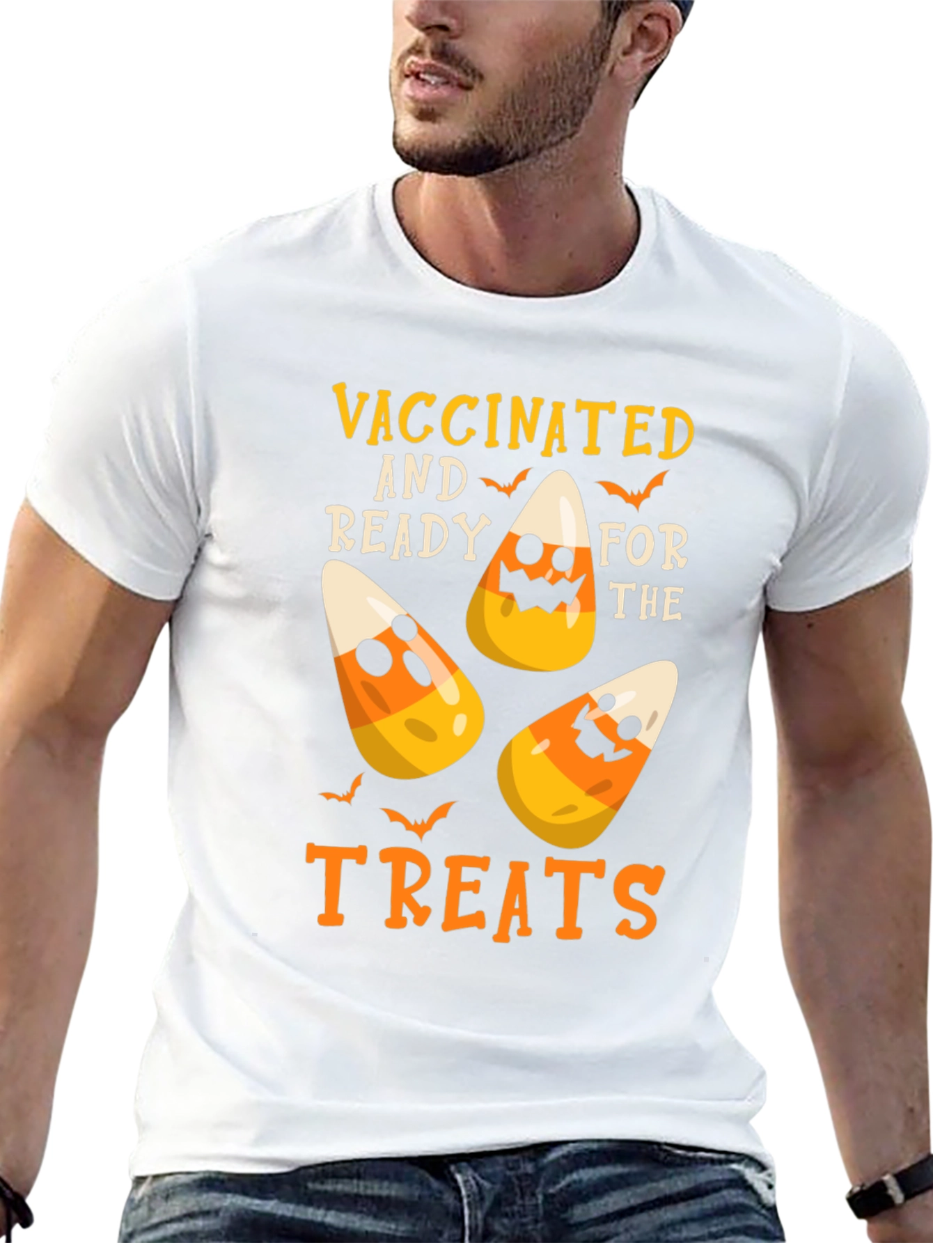 Camiseta Halloween Vacunado Listo para Dulces