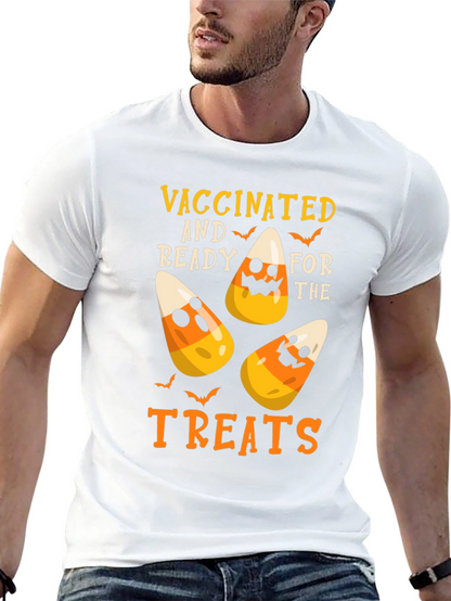 Camiseta Halloween Vacunado Listo para Dulces