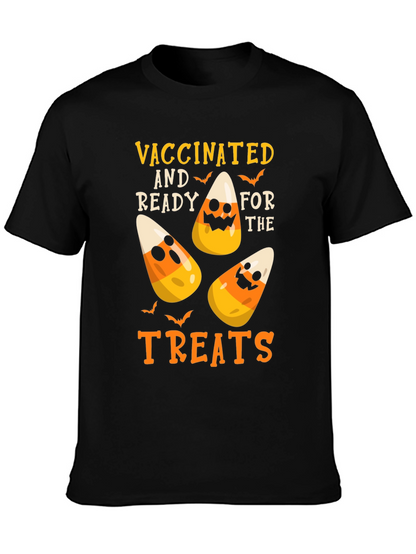 Camiseta Halloween Vacunado Listo para Dulces
