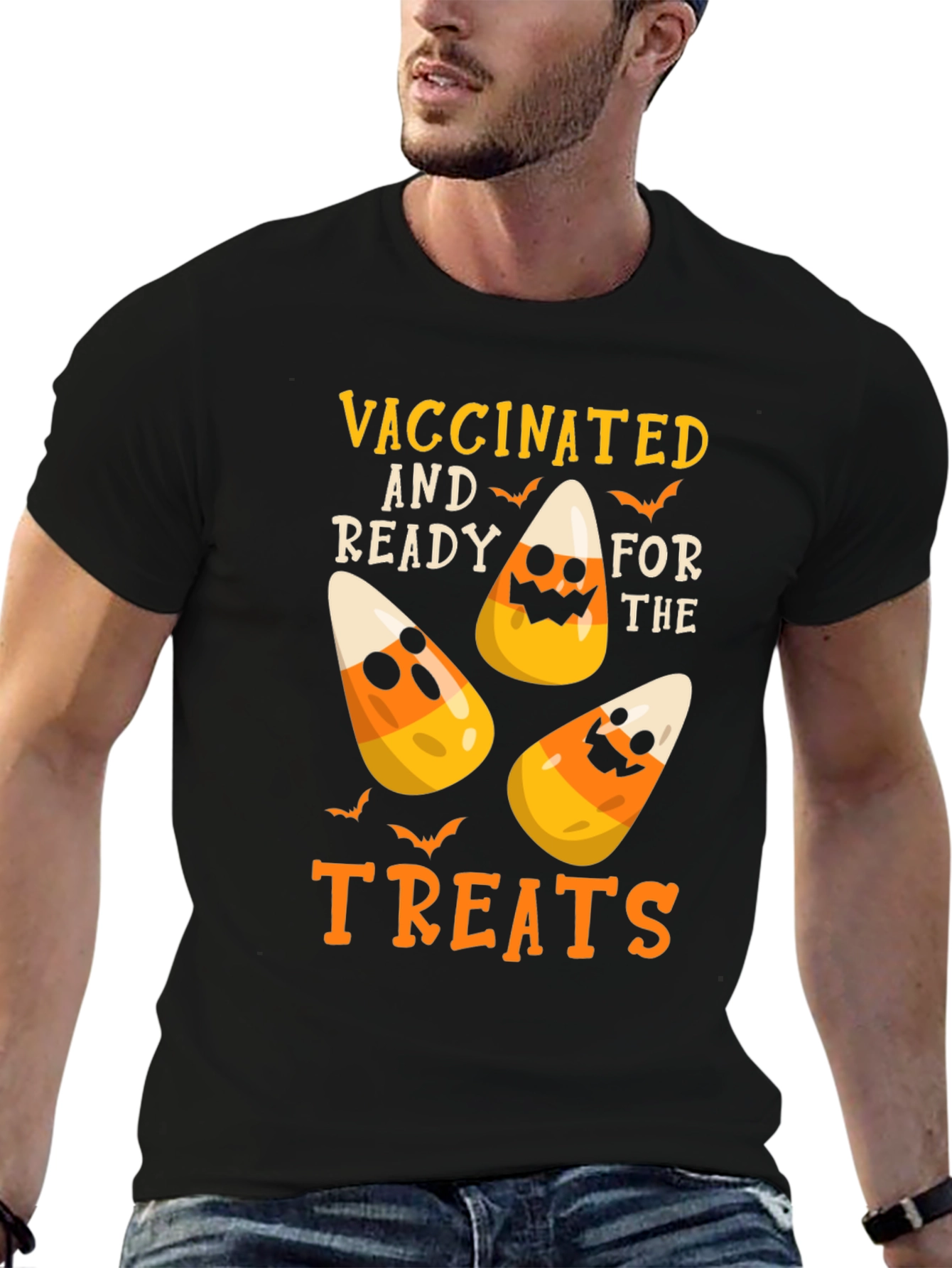 Camiseta Halloween Vacunado Listo para Dulces