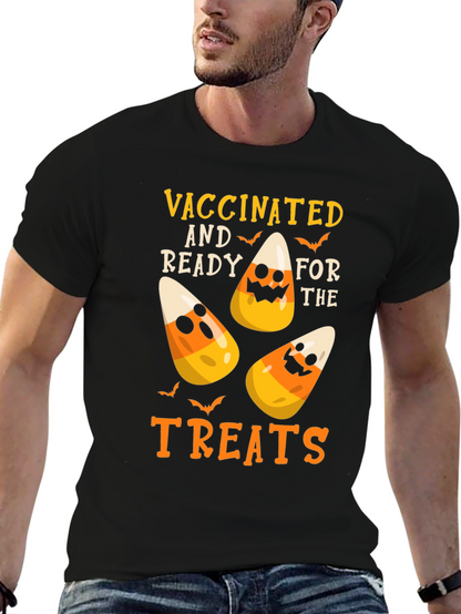 Camiseta Halloween Vacunado Listo para Dulces