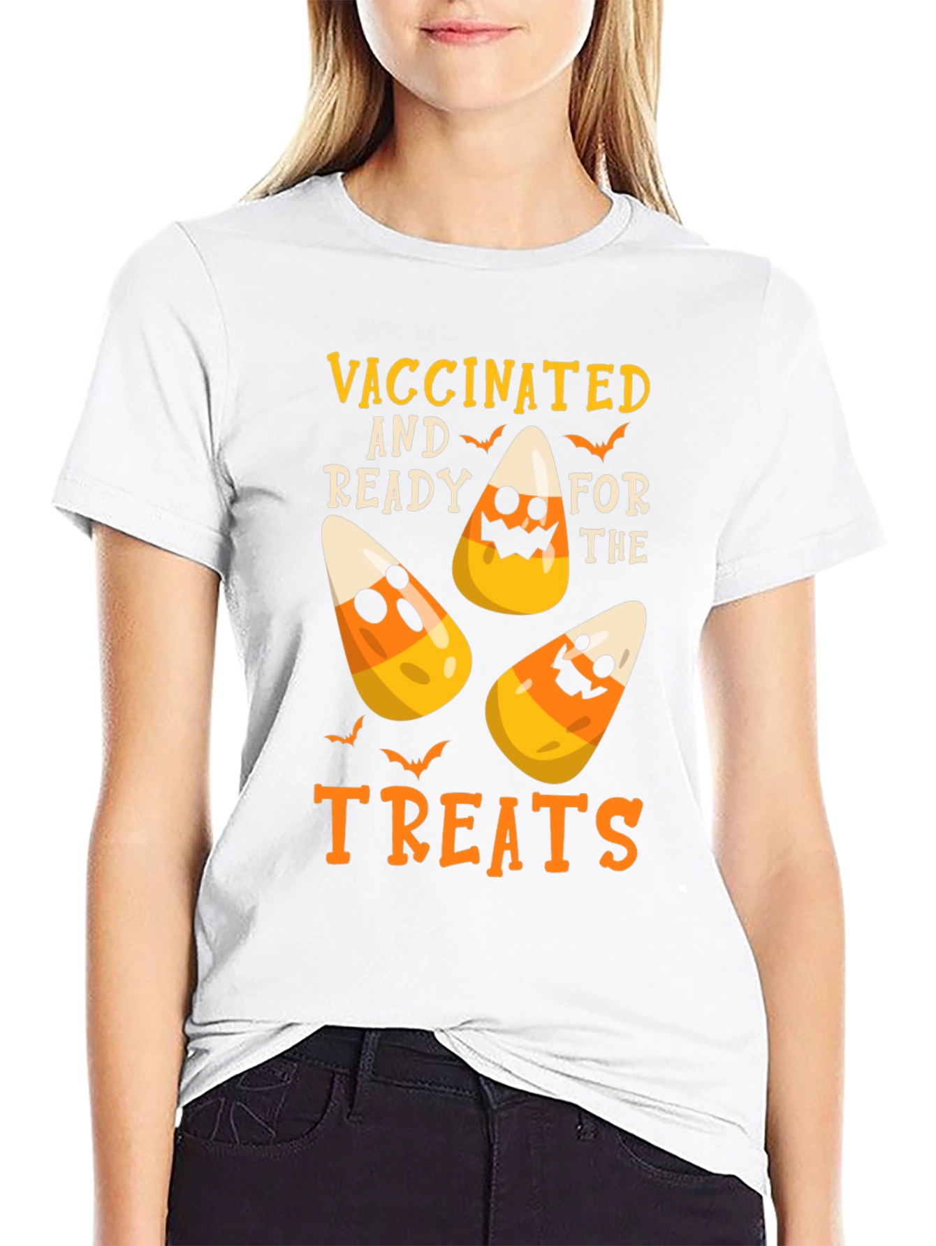 Camiseta Halloween Vacunado Listo para Dulces