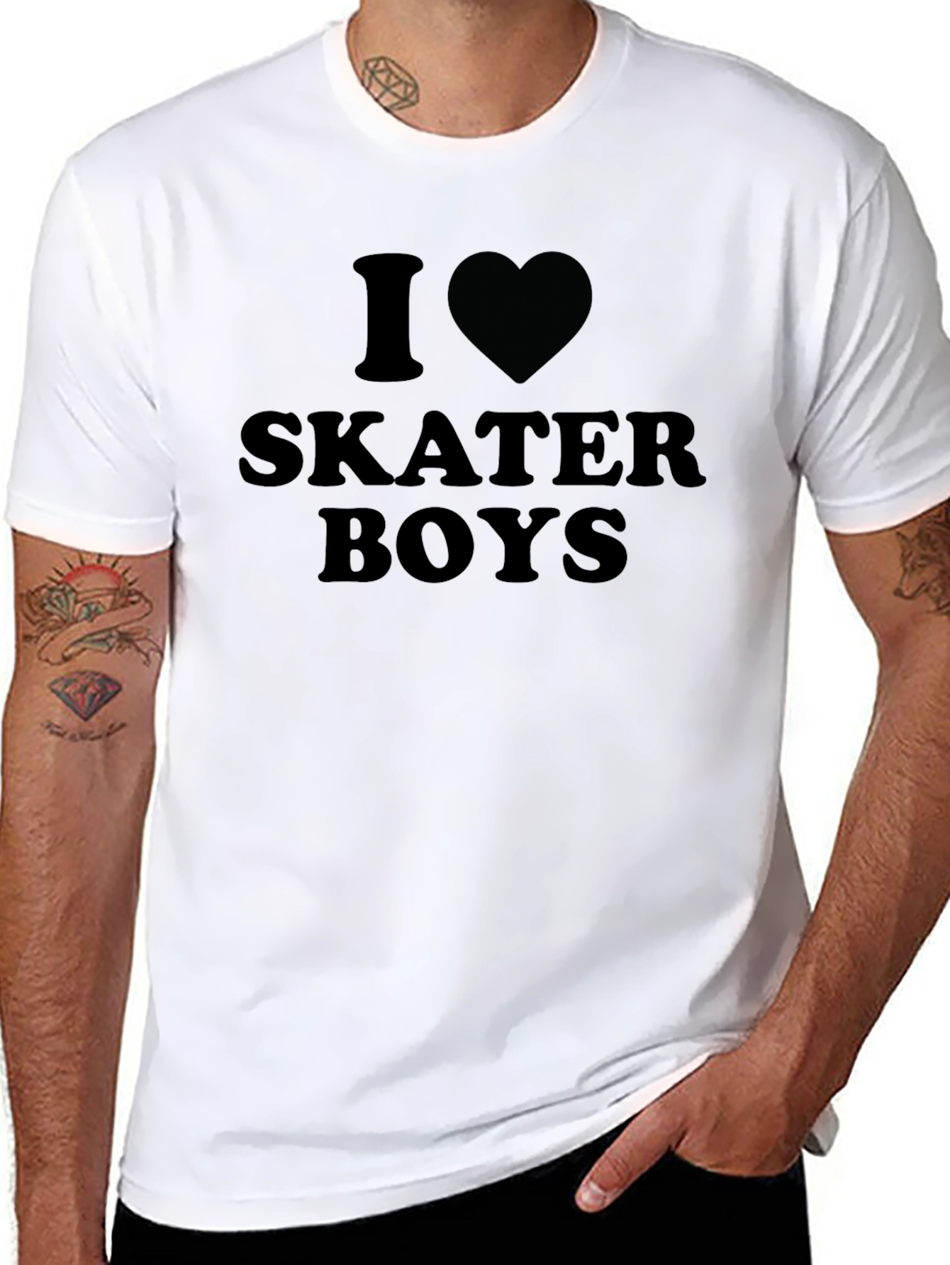 Camiseta Negra Amo a los Skaters