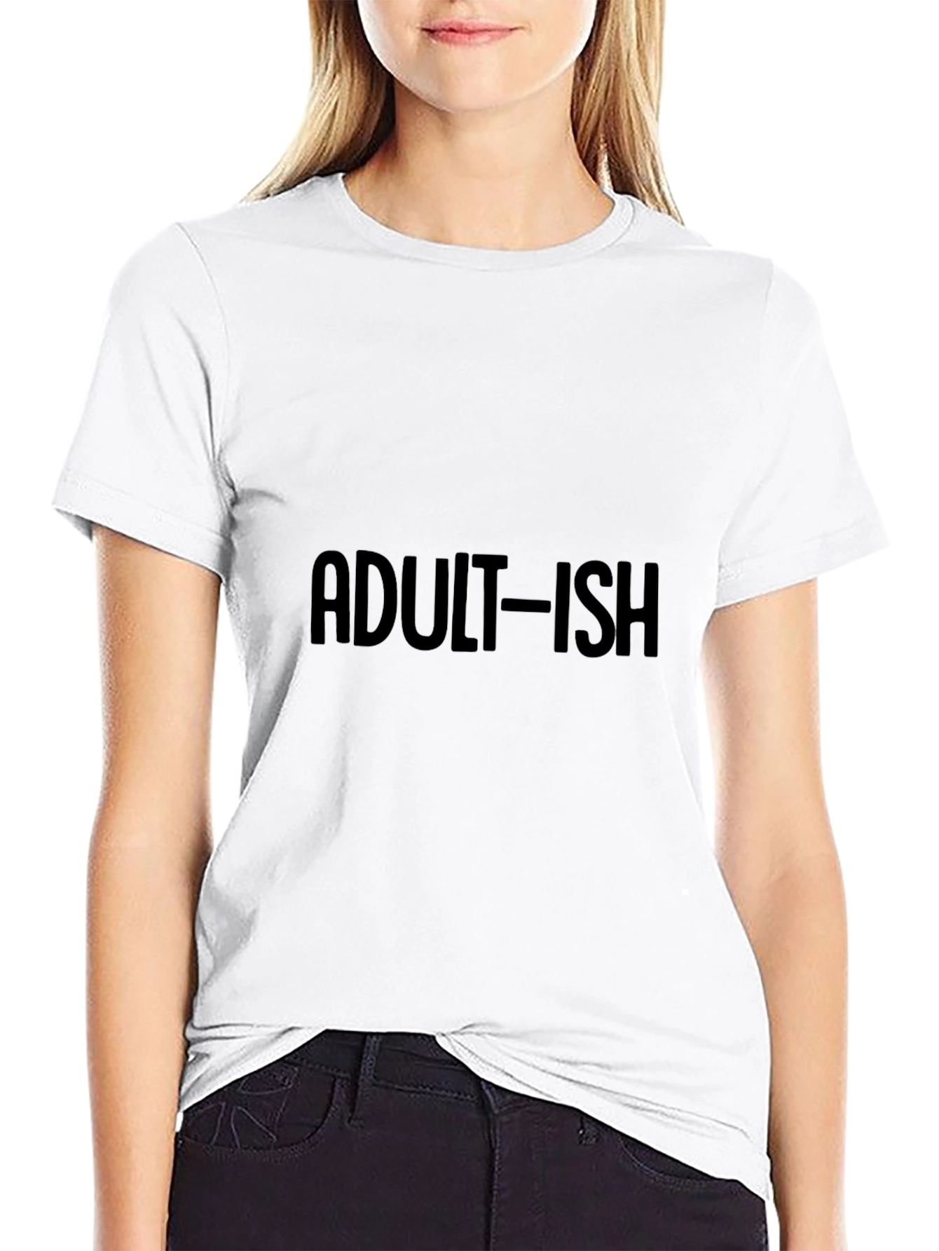 Camiseta Negra Adult-ish Casual Unisex