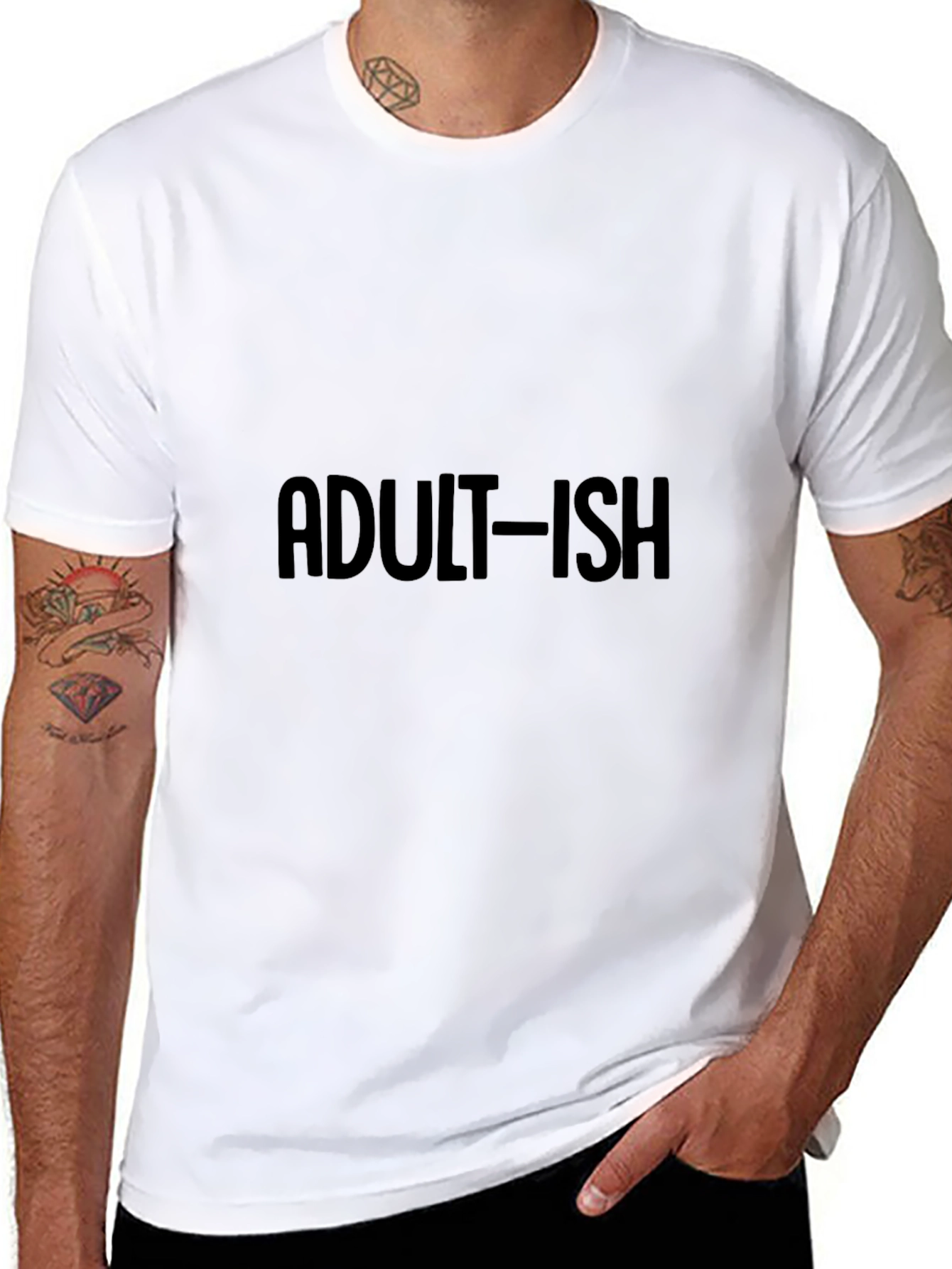 Camiseta Negra Adult-ish Casual Unisex