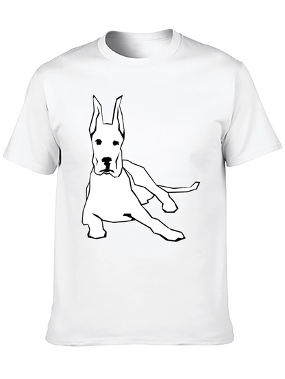 Camiseta Negra con Diseño de Gran Danés