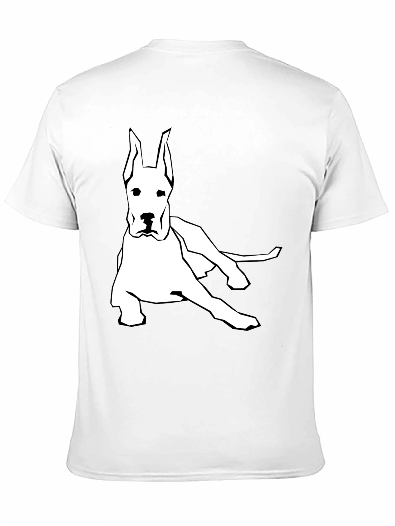 Camiseta Negra con Diseño de Gran Danés