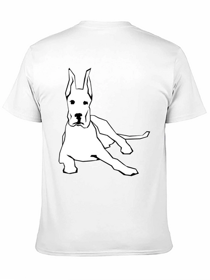 Camiseta Negra con Diseño de Gran Danés