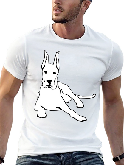 Camiseta Negra con Diseño de Gran Danés